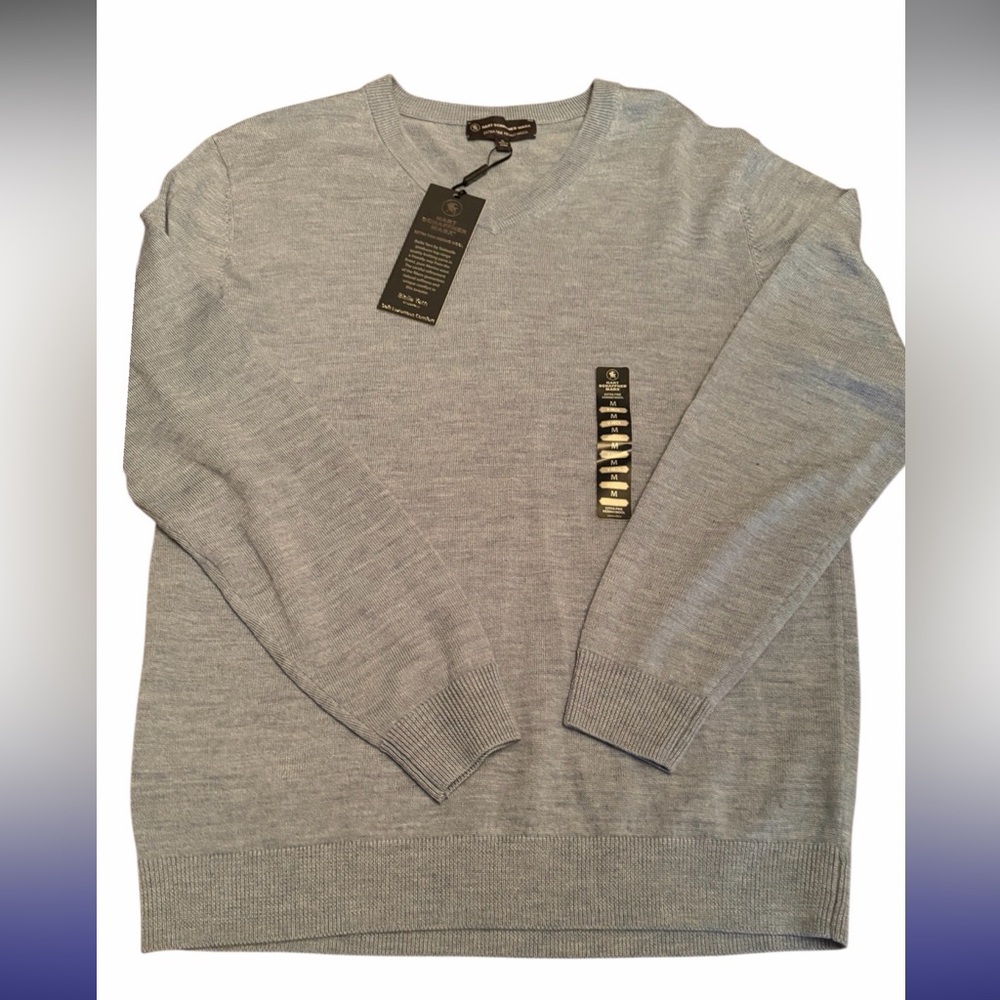 Hart Schaffner Marx Men’s Merino Wool Sweater Bluish gray Size M NWT